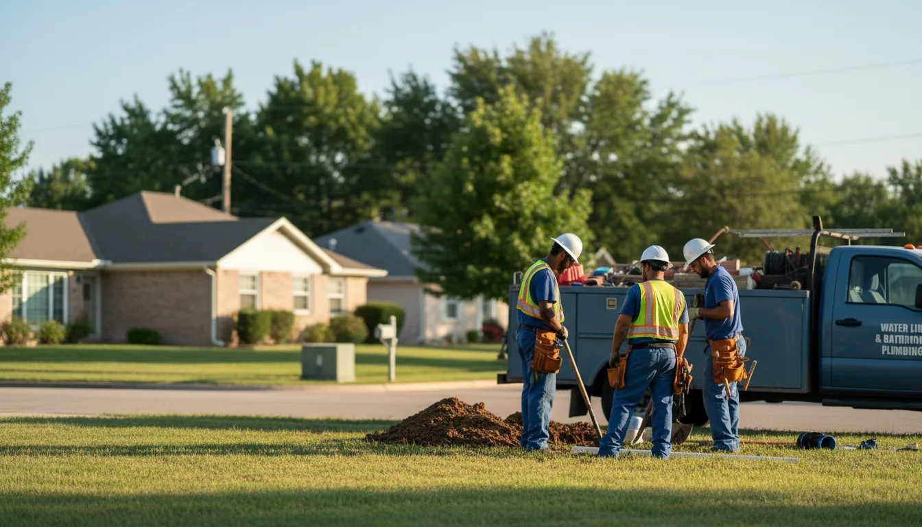 Residential water line and bathroom plumbing service in Elkhorn, NE